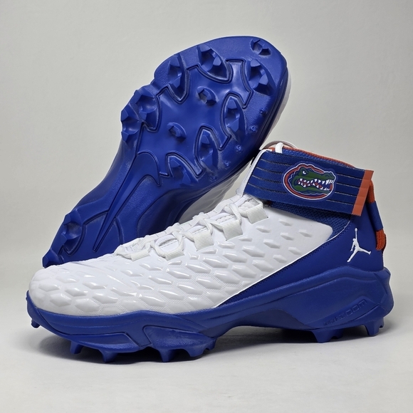 Nike Air Jordan Force Savage Pro 2 Mens Sz 13 PE FL Gators Cleats CV1666-102 New - Picture 1 of 11